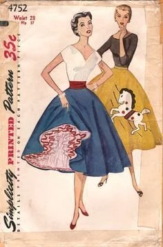 50's circle top skirt pattern